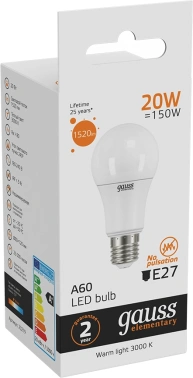 Лампа светодиодная Gauss Elementary  A60