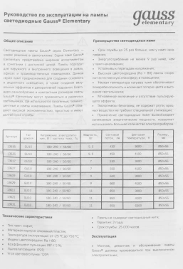 Лампа светодиодная Gauss Spotlight  Elementary