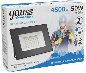 Прожектор уличный Gauss Elementary  613100350