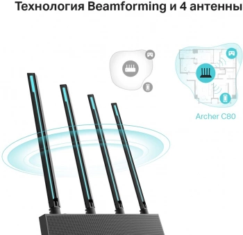 Роутер беспроводной TP-Link Archer C80