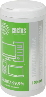 Салфетки влажные Cactus CS-ASC100 антибактериальные (100лист.) спиртовые