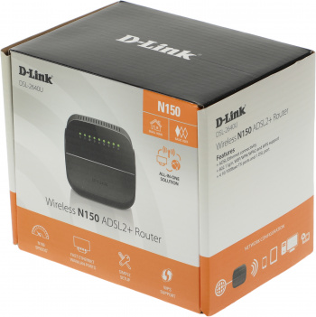 Роутер беспроводной D-Link DSL-2640U/R1A