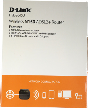 Роутер беспроводной D-Link DSL-2640U/R1A