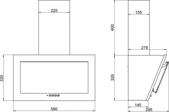 Вытяжка каминная Elikor Коралл 60П-430-К3Д