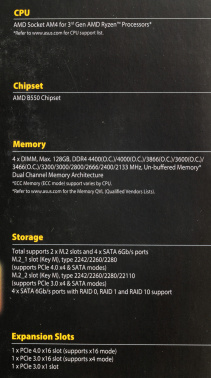 Материнская плата Asus TUF GAMING B550M-PLUS