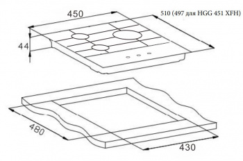 Газовая варочная поверхность Weissgauff HGG 451 BGh