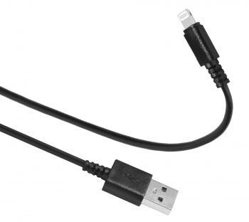 Кабель SunWind USB (m)-Lightning (m) 1.2м черный блистер