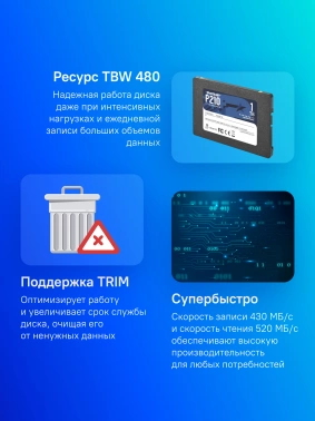 Накопитель SSD Patriot SATA-III 1TB P210S1TB25