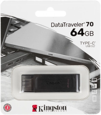 Флеш Диск Kingston 64Gb DataTraveler 70 Type-C DT70/64GB