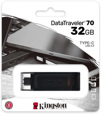 Флеш Диск Kingston 64Gb DataTraveler 70 Type-C DT70/64GB