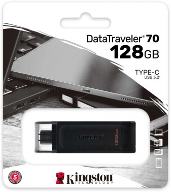 Флеш Диск Kingston 128Gb DataTraveler 70 Type-C DT70/128GB