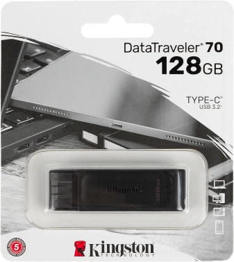 Флеш Диск Kingston 128GB DataTraveler 70 Type-C DT70/128GB