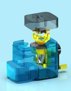 Точилка для карандашей механическая Deli  71162Blue