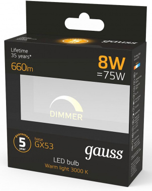 Лампа светодиодная Gauss  GX53