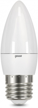 Лампа светодиодная Gauss 9.5Вт цок.:E27 свеча 220B св.свеч.бел.теп. (упак.:10шт) (103102110)