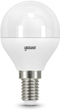 Лампа светодиодная Gauss 9.5Вт цок.:E14 шар 220B св.свеч.бел.нейт. (упак.:10шт) (105101210)
