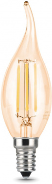 Лампа филам. Gauss Filament 5Вт цок.:E14 свеча 220B св.свеч.бел.нейт. (упак.:1шт) (104801805)