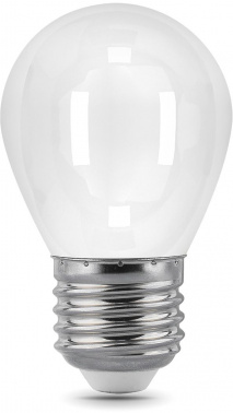 Лампа филам. Gauss Filament 5Вт цок.:E27 шар 220B св.свеч.бел.нейт. (упак.:1шт) (105202205)
