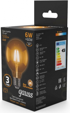 Лампа светодиодная Gauss Filament  G95