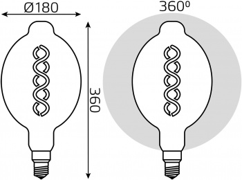Лампа филам. Gauss Filament  Vintage