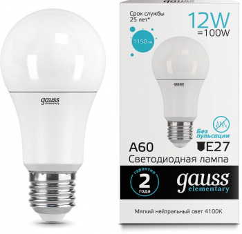 Лампа светодиодная Gauss Elementary  A60