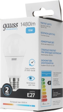 Лампа светодиодная Gauss Elementary  A60