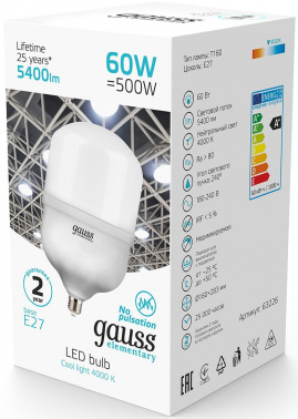 Лампа светодиодная Gauss Elementary  T160