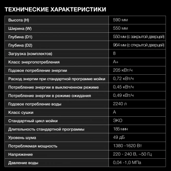 Посудомоечная машина Hyundai DT403