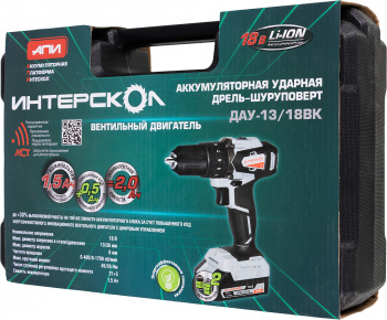 Дрель-шуруповерт Интерскол ДАУ-13/18ВК