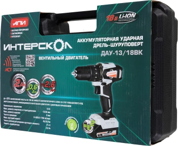 Дрель-шуруповерт Интерскол ДАУ-13/18ВК
