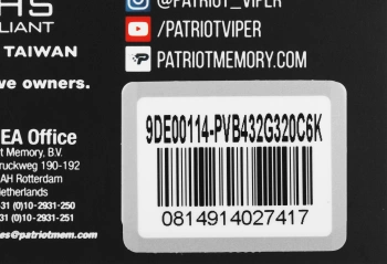 Память DDR4 2x16Gb 3200MHz Patriot  PVB432G320C6K