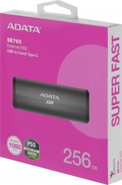 Накопитель SSD A-Data USB-C 256GB ASE760-256GU32G2-CTI SE760