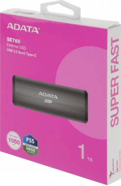Накопитель SSD A-Data USB-C 1TB ASE760-1TU32G2-CTI SE760