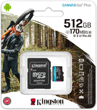 Флеш карта microSDXC 512GB Kingston  SDCG3/512GB