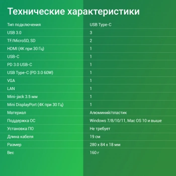 Стыковочная станция Digma  DS-990UC_G