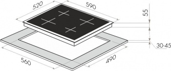 Варочная поверхность Maunfeld EVCE.594F.D-BK