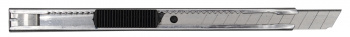 Нож канцелярский Silwerhof шир.лез.9мм выдвижное лезвие фиксатор сталь серебристый пакет с европод.