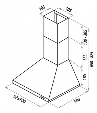 Вытяжка каминная Maunfeld Aire 60