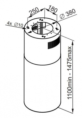 Вытяжка каминная Maunfeld Lee Isla 39