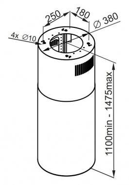 Вытяжка каминная Maunfeld Lee Isla 39