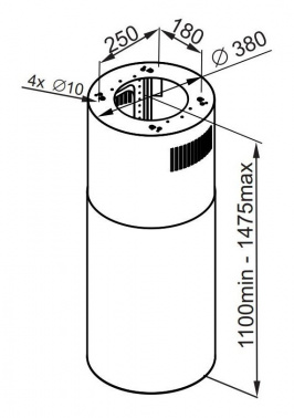 Вытяжка каминная Maunfeld Lee Isla 39