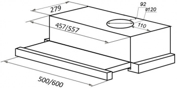 Вытяжка встраиваемая Maunfeld VS Light 50