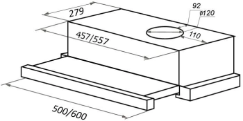 Вытяжка встраиваемая Maunfeld VS Light 50