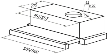Вытяжка встраиваемая Maunfeld VS Light 50