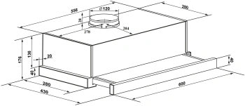 Вытяжка встраиваемая Maunfeld VS Light 60