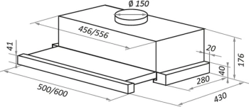 Вытяжка встраиваемая Maunfeld VS Fast Glass 60