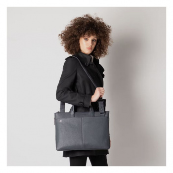 Деловая сумка Piquadro Black Square CA4021B3/BLU4 с отделением для ноутбука 15.6