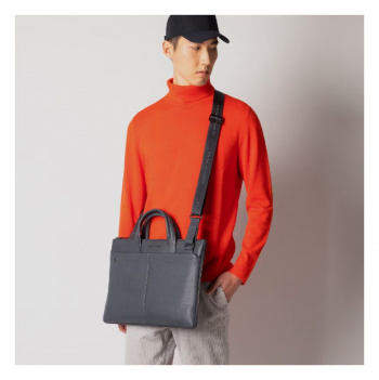 Деловая сумка Piquadro Black Square CA4021B3/BLU4 с отделением для ноутбука 15.6