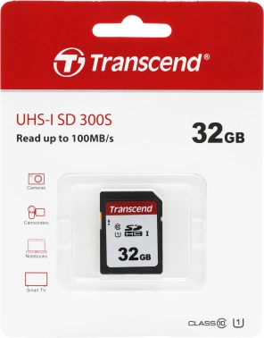 Флеш карта SDHC 32GB Transcend  TS32GSDC300S