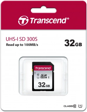 Флеш карта SDHC 32GB Transcend  TS32GSDC300S